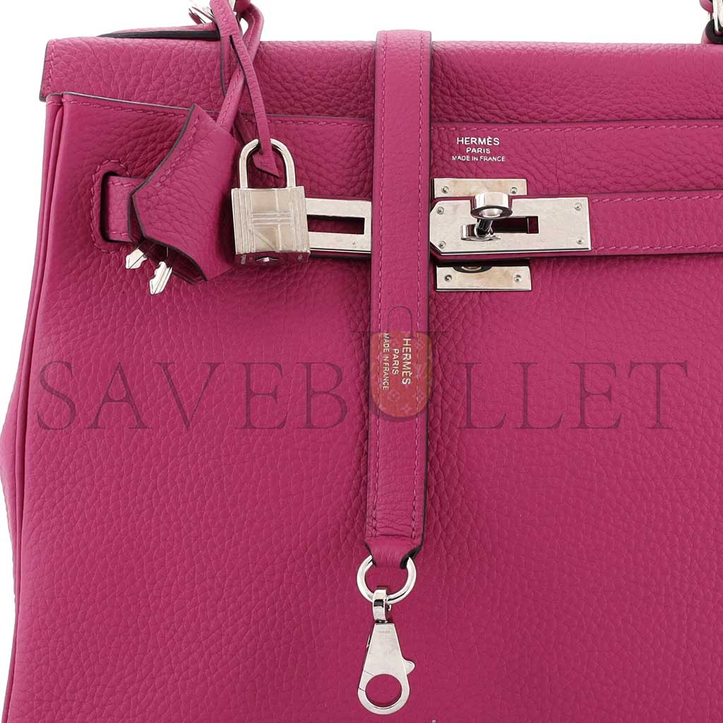 HERMÈS MASTER KELLY 28 ROSE POUR PRE TOGO WITH PALLADIUM HARDWARE (28*22*10cm)